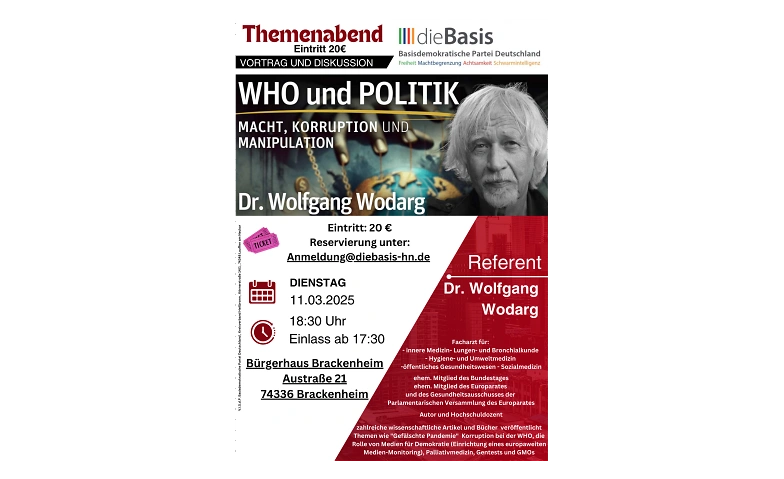 Event-Image for 'Themenabend mit Dr.Wolfgang Wodarg'