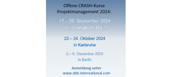 Veranstalter:in von 4-Tages CRASH-Kurs Projektmanagement in Mainz 12.-15.11.2024