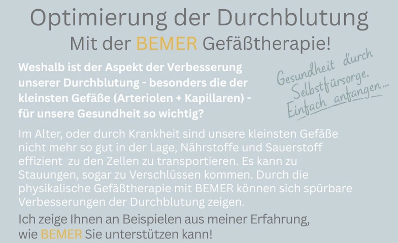 Event-Image for 'Verbesserung der Durchblutung in den kleinsten Gefäßen'