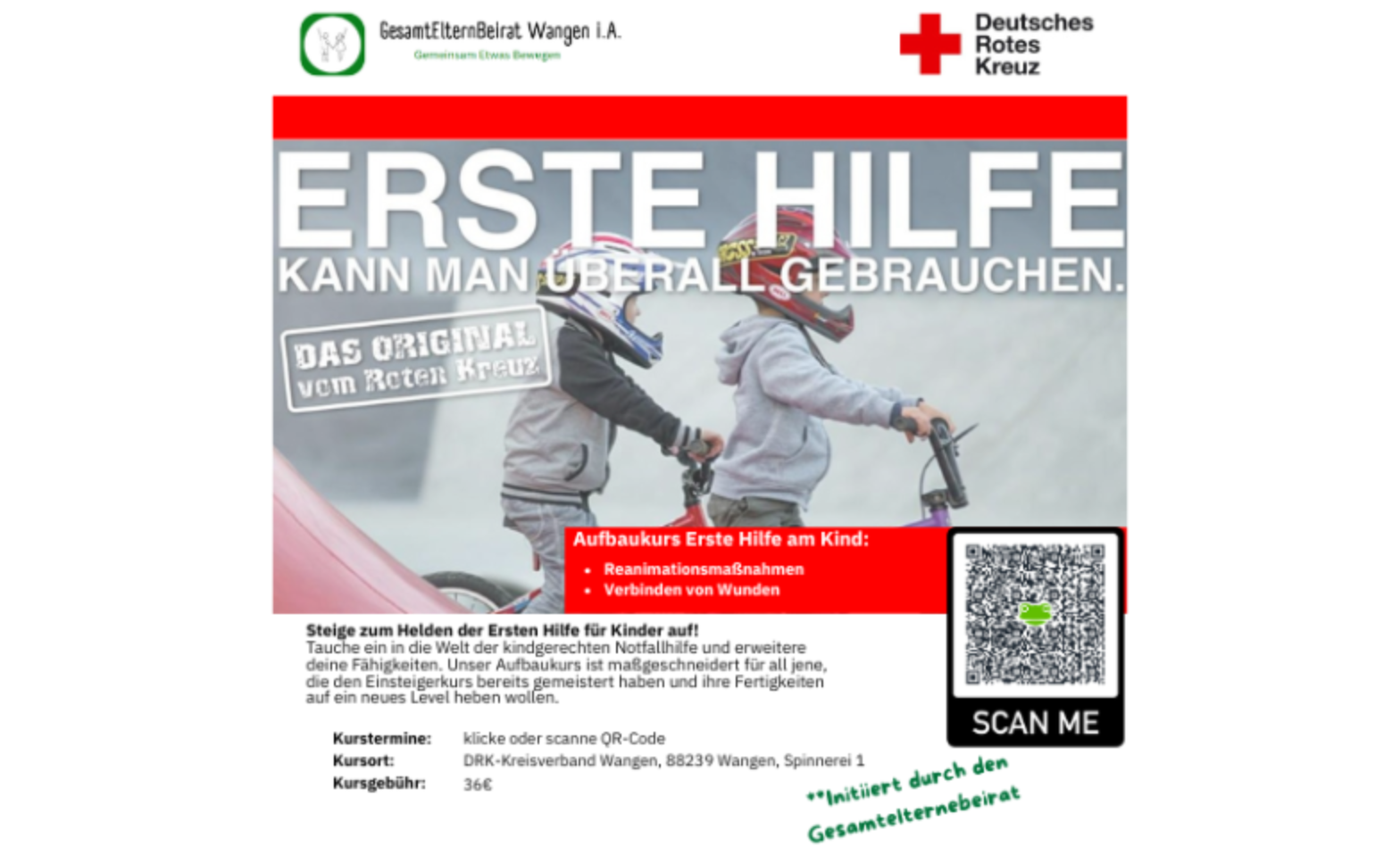 Fit in Erste Hilfe am Kind (Aufbaukurs) Tickets
