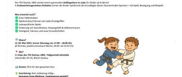 Event-Image for 'Judo Anfängerkurs für Kinder ab 8 J. beim TSV Dachau 1865'
