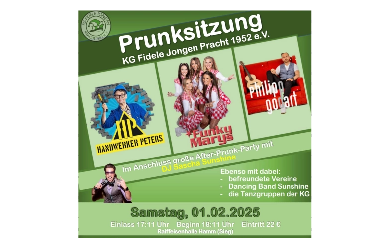 Event-Image for 'Prunksitzung der KG "Fidele Jongen" Pracht e.V.'