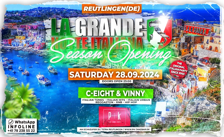 Event-Image for 'La Grande Notte Italiana Season Opening @ P+K ClubReutlingen'