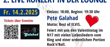 Event-Image for 'VALENTINSTAG Special : Live Konzert Pete Galahad singt Elvis'