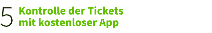 5. Kontrolle der Tickets mit kostenloser App